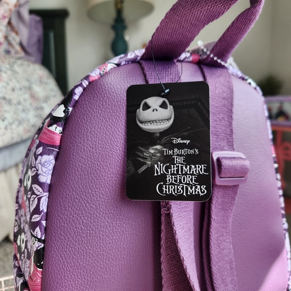 Disney Purple and Pink Nightmare Before Christmas Backpack - Picture 3 of 8